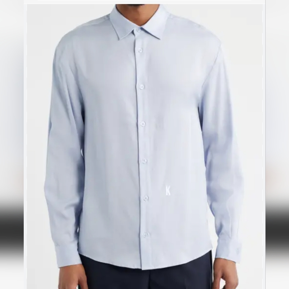 Krost Embroidered Striped Dress Shirt